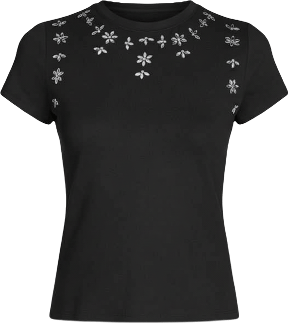 Women's Short-Sleeve Embellished T-Shirt