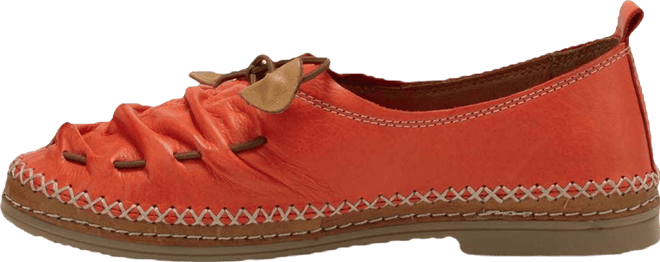 Berna Leather Slip-On Shoes with Elastic Vamp and Whip-Stitched Details