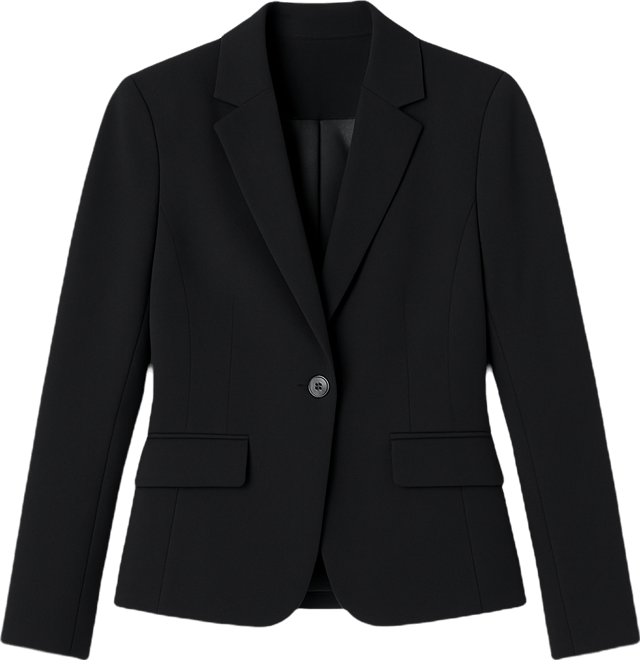 Petite Notch Collar 1-Button Jacket