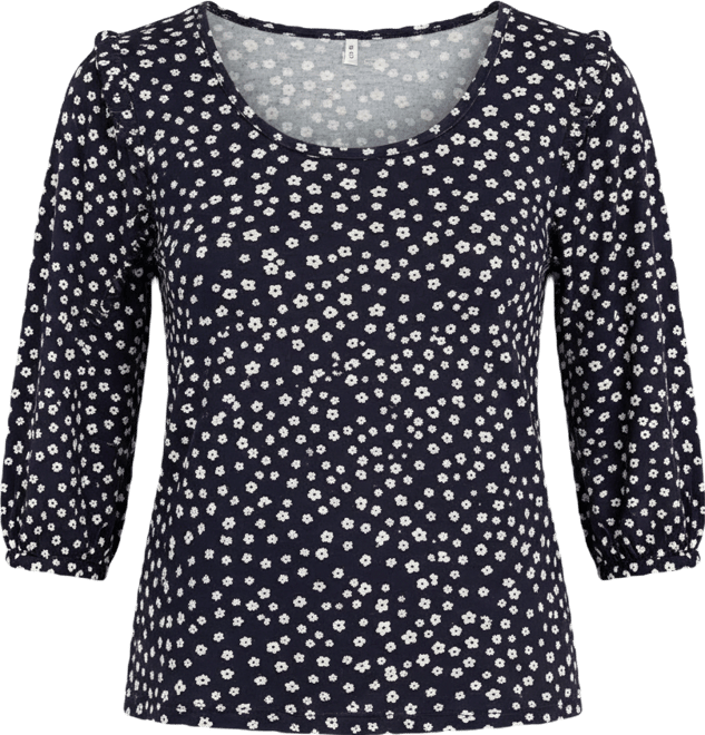 Women's Floral Print Scoop Neck Top