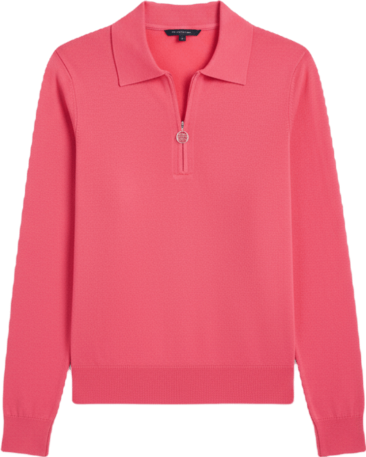 Women's Long-Sleeve Quarter-Zip Polo Sweater