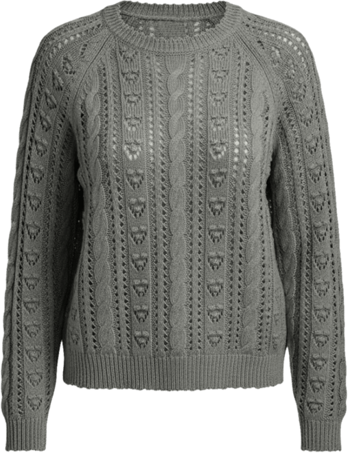 Women's Pointelle Crewneck Sweater