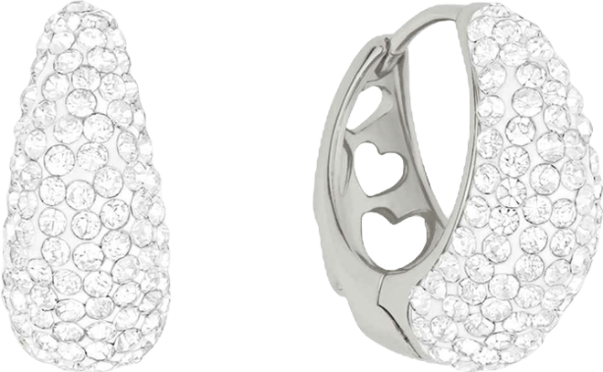 Crystal Hinged Hoop Earrings