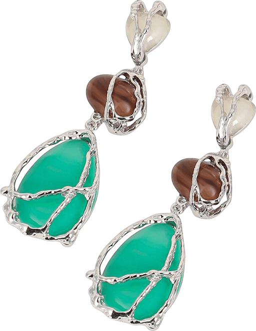 Women's The Veined-Teardrop Drop Earrings