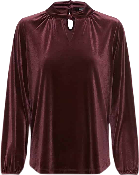 Women's Velvet Peekaboo Top
