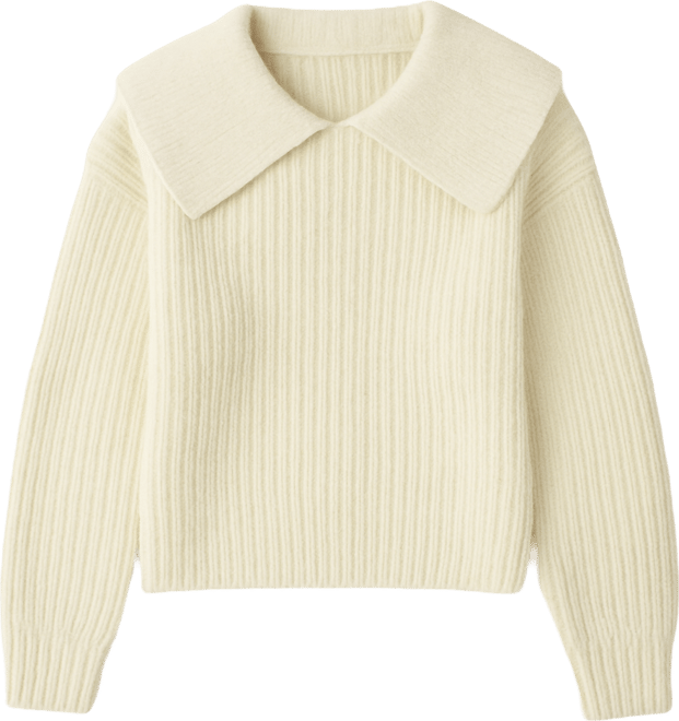 Women's Collared Rib Chunky Sweater