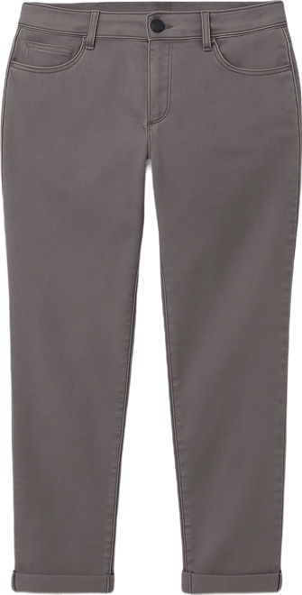 Women's Color Mid Rise Boyfriend pants in rolled 25.5" Inseam