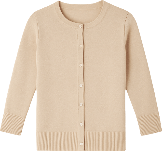 Women's Lurex Cardigan with Ribbed Trim