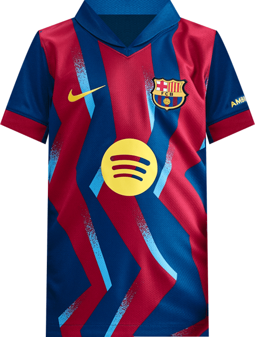 FC Barcelona 2025/26 cuarta equipación Jersey de fútbol Nike Dri-FIT Replica para niños talla grande