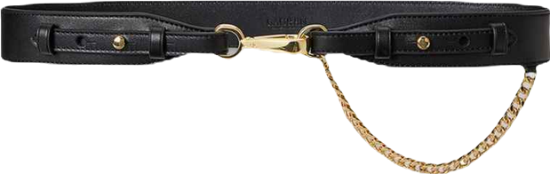 Ralph Lauren Women's Chain Trim Leather Dog Clip Belt | Bloomingdale's