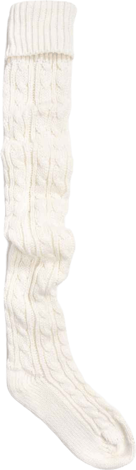 Women's Cable Knit Over the Knee Socks, One Size