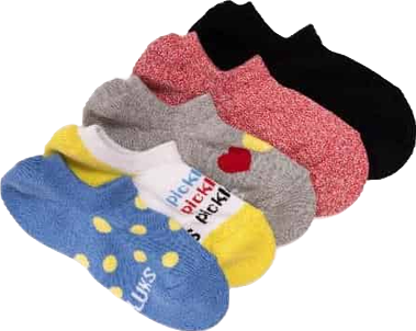 Women's Set of 5 Pickleball No Show Socks