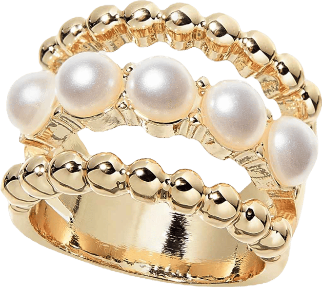 Imitation Pearl Layered Band Ring, Macy's Exclusive