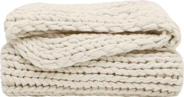 Eucalyptus Oversized Chunky Hand-knit Throw, 59" x 47"