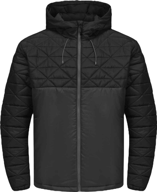 Men's Color-Blocked Diamond Quilted Yoke Jacket