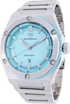 Men's Tm-416059 Coral Quartz 3 Hand Green Dial Watch