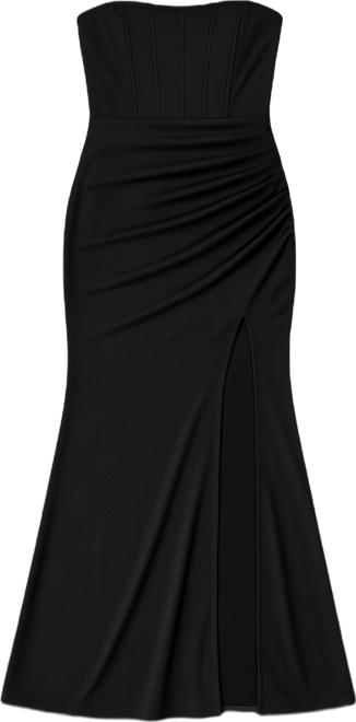 Junior's Strapless Corset Gown