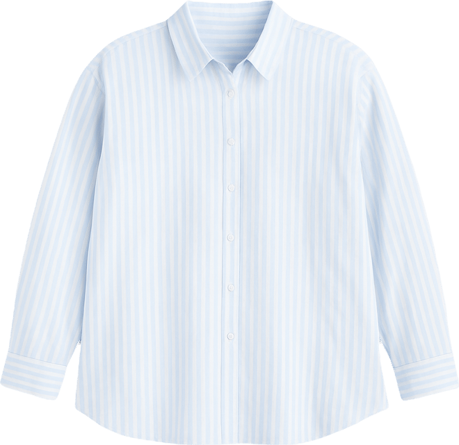 Plus Size Striped Button-Front Shirt