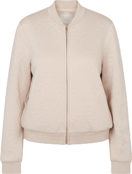 Petite Vienna Medallion Quilted Bomber Jacket