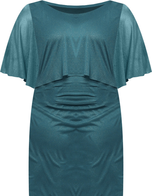 Plus Size Glitter Sheath Midi Dress