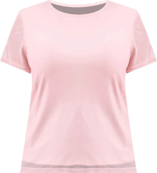 Trendy Plus Size Trendy Plus Size Mesh Short-Sleeve Top, Macy's Exclusive