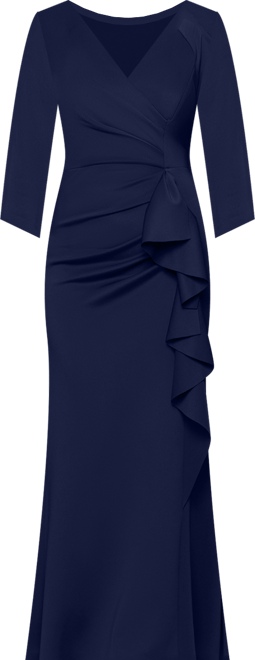 Petite V-Neck 3/4-Sleeve Dress