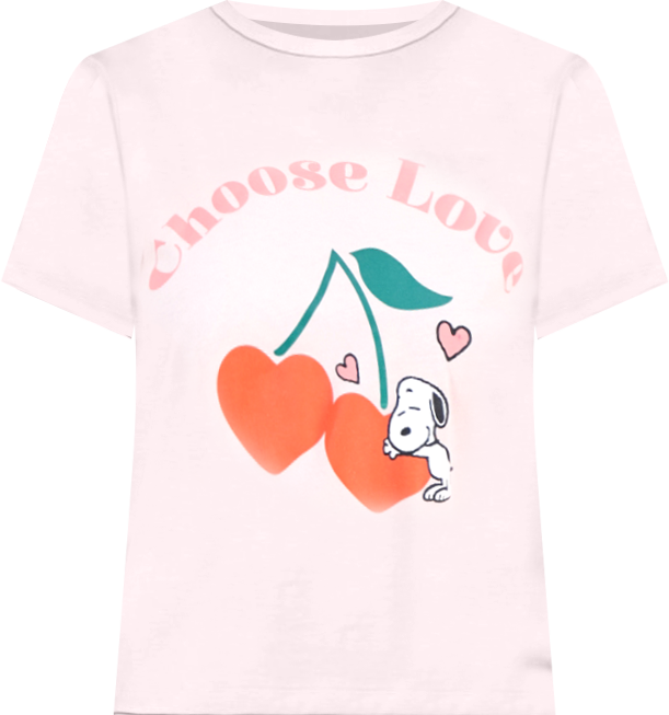 Grayson Thread, The Label Juniors' Snoopy Cherry Crewneck Tee