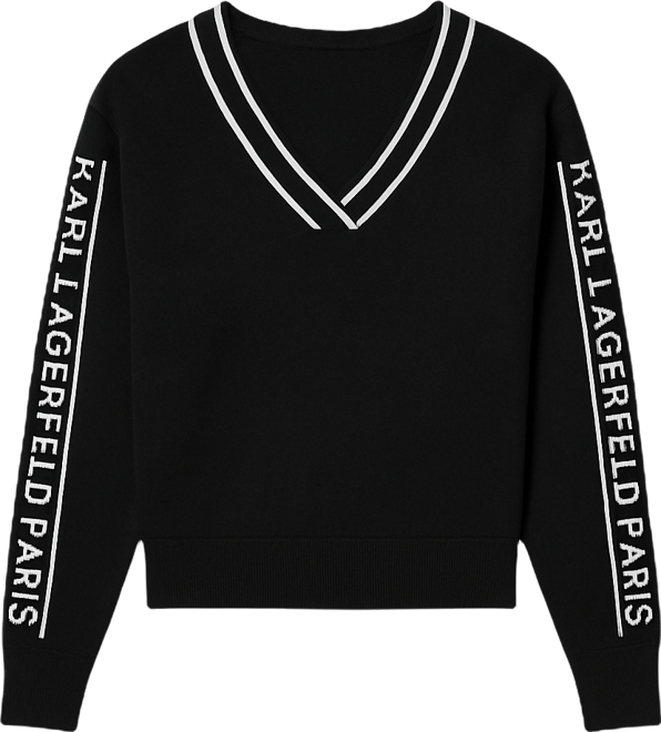 Women's Logo Tape V-Neck Sweater