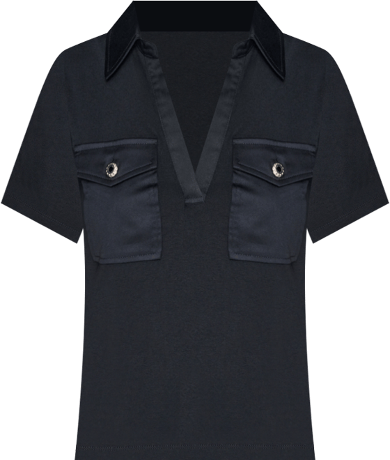 Women's Short-Sleeve Collared Polo Top