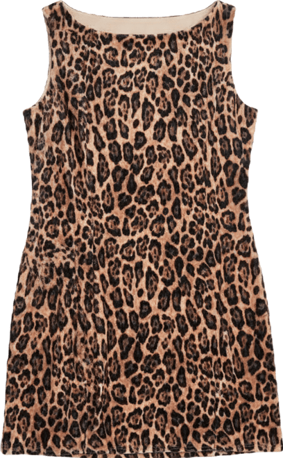 Women's Printed Velour Boat-Neck Sleeveless Dress, Macy's Exclusive