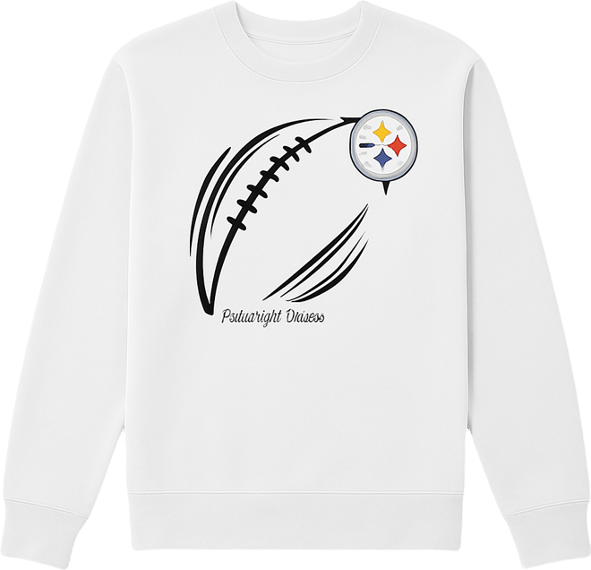 Women's White Pittsburgh Steelers Football Logo Graphic Fleece Tri-Blend Pullover Sweatshirt