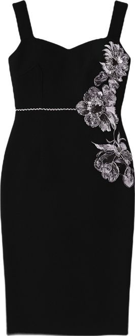 Women's Sweetheart Neck Midi Dress