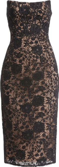 Women's Strapless Midi Dress