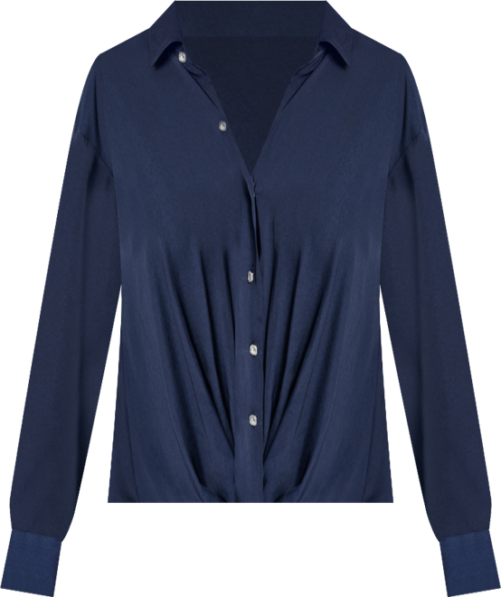 Women's Long-Sleeve Rhinestone Button Front Shirt