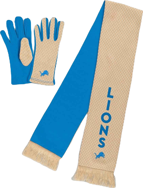Women's Detroit Lions Tonal Scarf Glove Set
