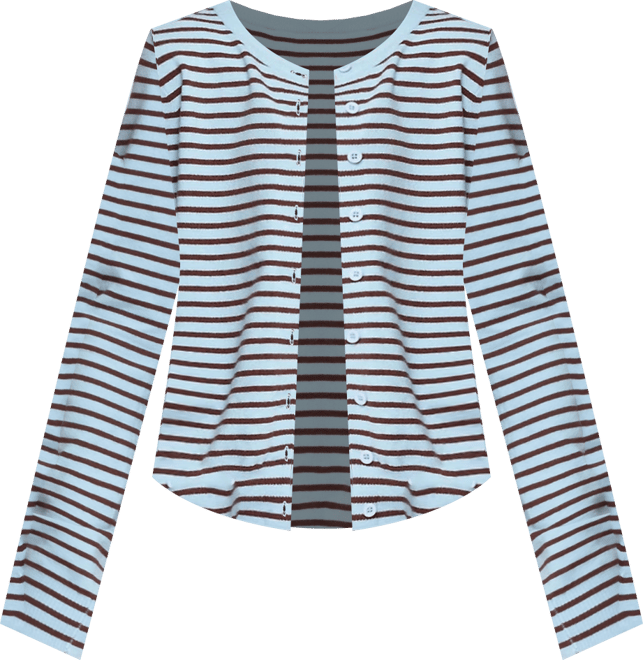 Women's Lillian Striped Button Up Knit Cardigan