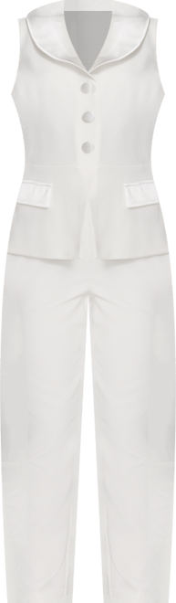 Petite Sleeveless Vest Jumpsuit