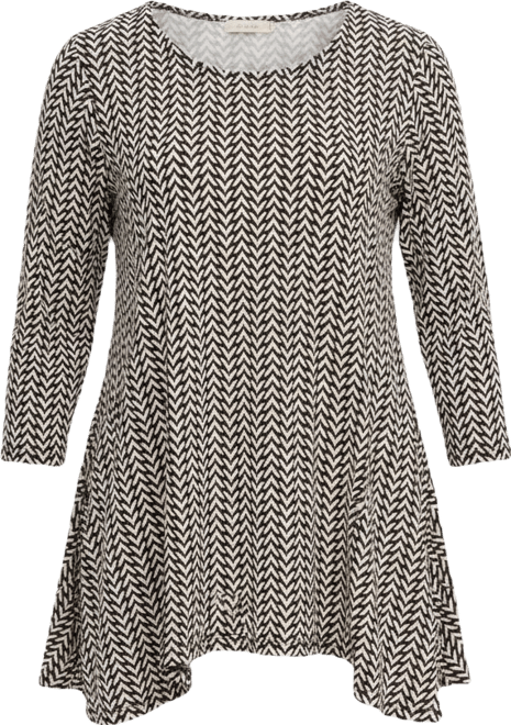 Women's Chevron 3/4-Sleeve Top, Macy's Exclusive