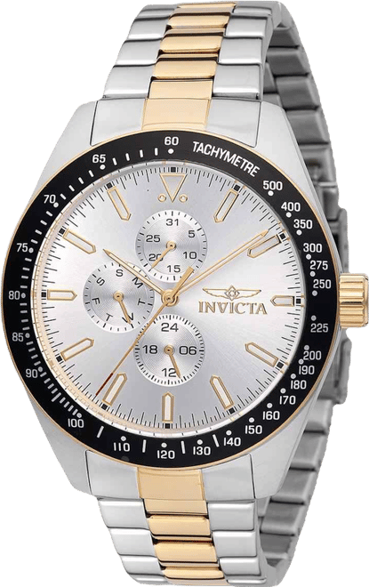 Men's 48861 Aviator Quartz VH67 Silver Dial Watch