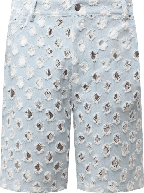 Men's Lace Textured Denim Jorts