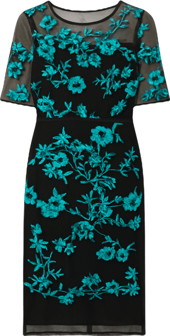Women's Embroidered Illusion Dress