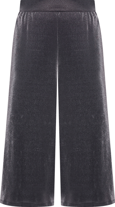 Plus Size Wide Leg Pull-On Pants