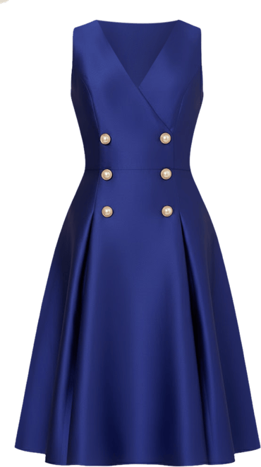 Women's Mikado Button-Down Dress
