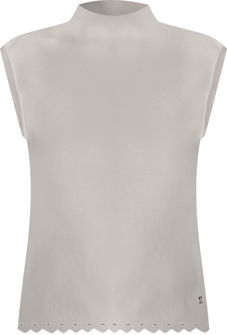 Women's Sleeveless Mock Neck Knit Top