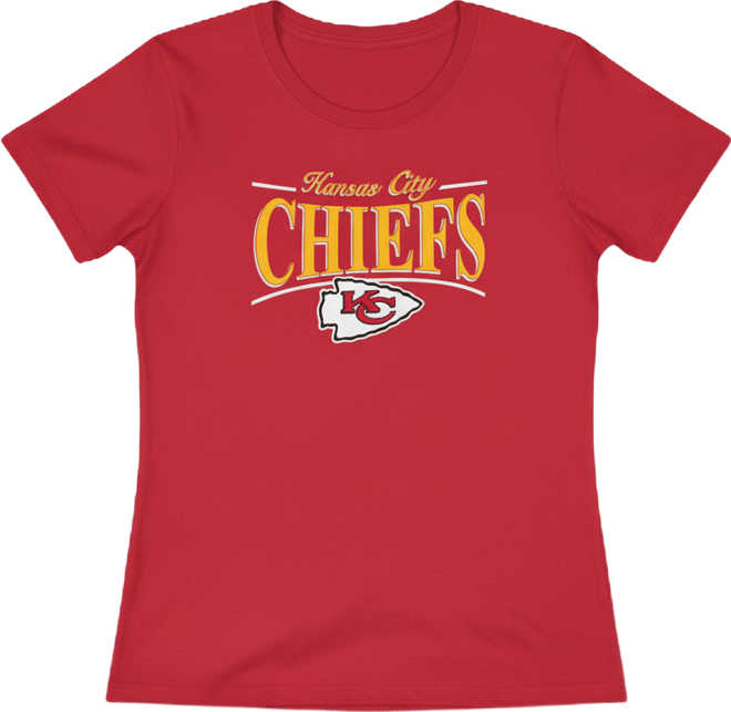 Women's Red Kansas City Chiefs Arch Stripe T-Shirt
