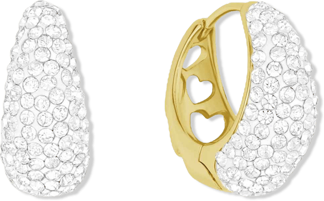 Crystal Hinged Hoop Earrings