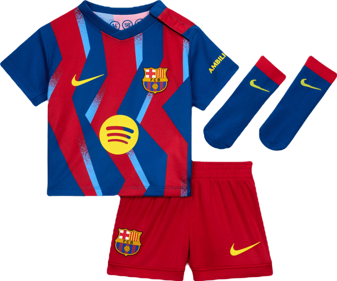 FC Barcelona 2025/26 Stadium Fourth Dreiteiliges Nike Replika Fußballtrikot-Set (Babys und Kleinkinder)
