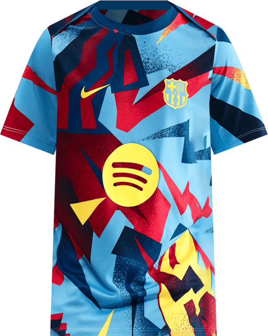 FC 바르셀로나 아카데미 프로 포스 남성 나이키 드라이 핏 축구 프리매치 탑