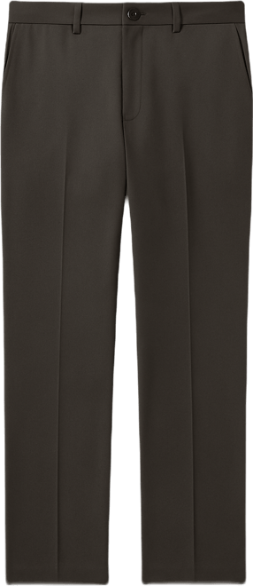 Men's Premium No Iron Khaki Straight-Fit Stretch Flat-Front Pants