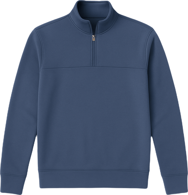 Men's Neoprene Quarter Zip Long-Sleeve Sweater